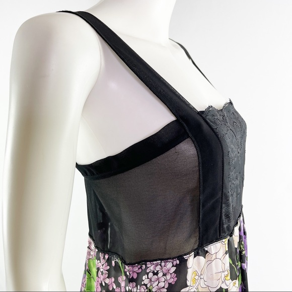 NEW Blugirl Folies Size 12 Sleeveless Black Lace Floral Trapeze Sun Dress - Picture 5 of 14